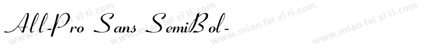 All-Pro Sans SemiBol字体转换